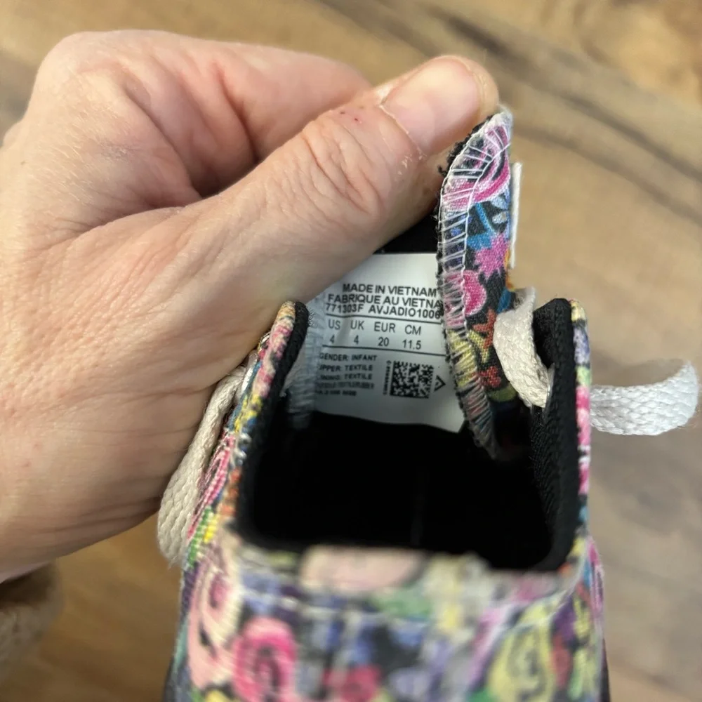 Converse Floral Print Low Top All Star Shoes Kids Sneakers Infant Baby Girl